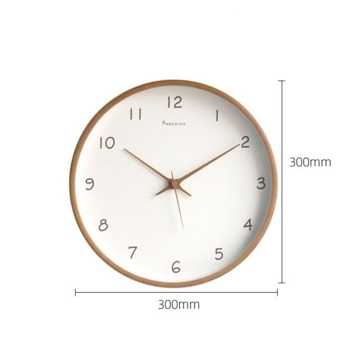 Minimalist Wooden Wall Clock with Silent Analog Movement and Arabic Numerals - Image 9
