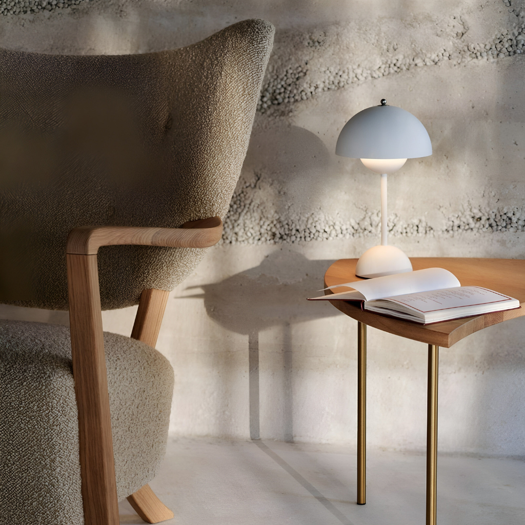 Mushroom Table Lamp with Rechargeable LED Dimmable Light and Cordless Portable Design - Image 3