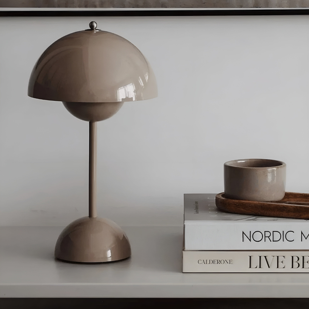 Mushroom Table Lamp with Rechargeable LED Dimmable Light and Cordless Portable Design - Image 4