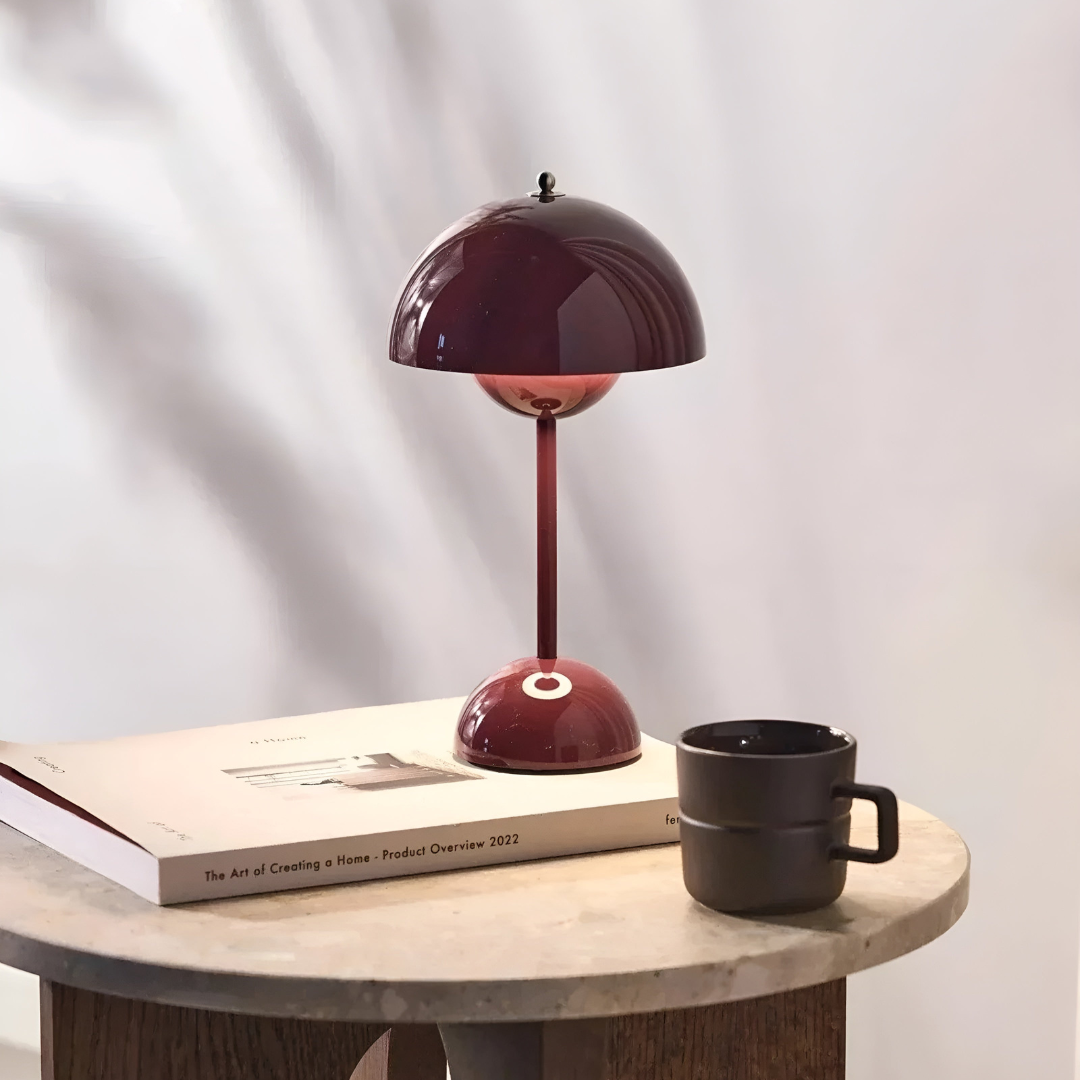 Mushroom Table Lamp with Rechargeable LED Dimmable Light and Cordless Portable Design - Image 6