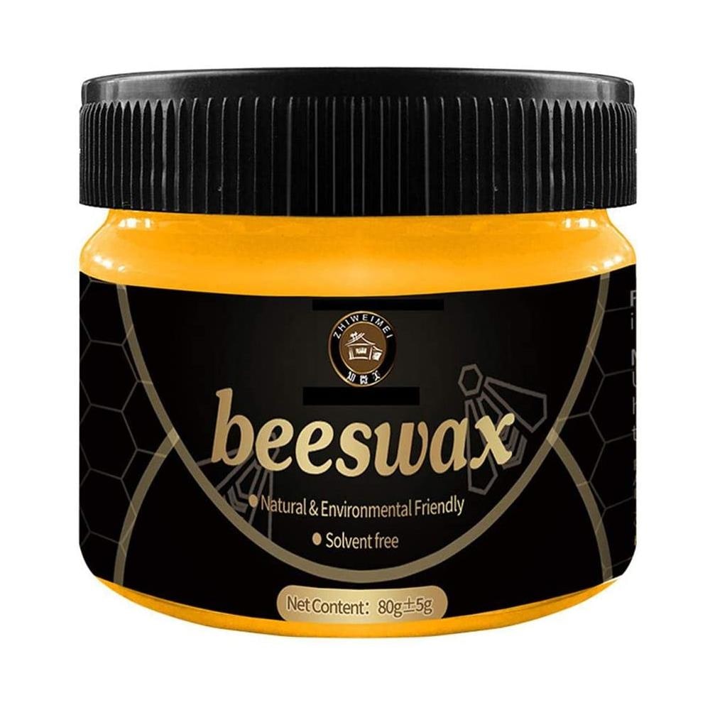 Natural Beeswax Wood Polish Paste for Wooden Furniture 80g Restoring Wax - Image 1