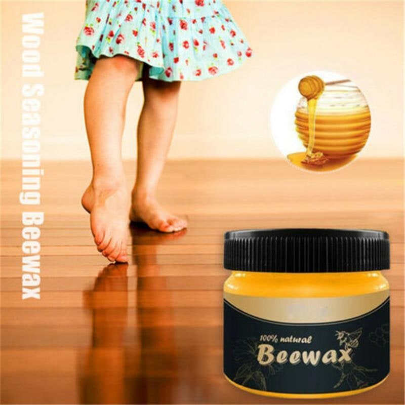 Natural Beeswax Wood Polish Paste for Wooden Furniture 80g Restoring Wax - Image 9