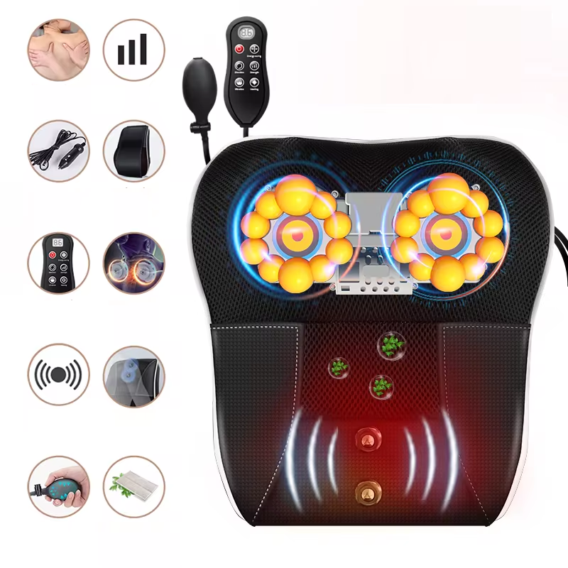 Neck Massage Pillow with Shiatsu Heat and Shoulder Massager Remote Control - Image 4