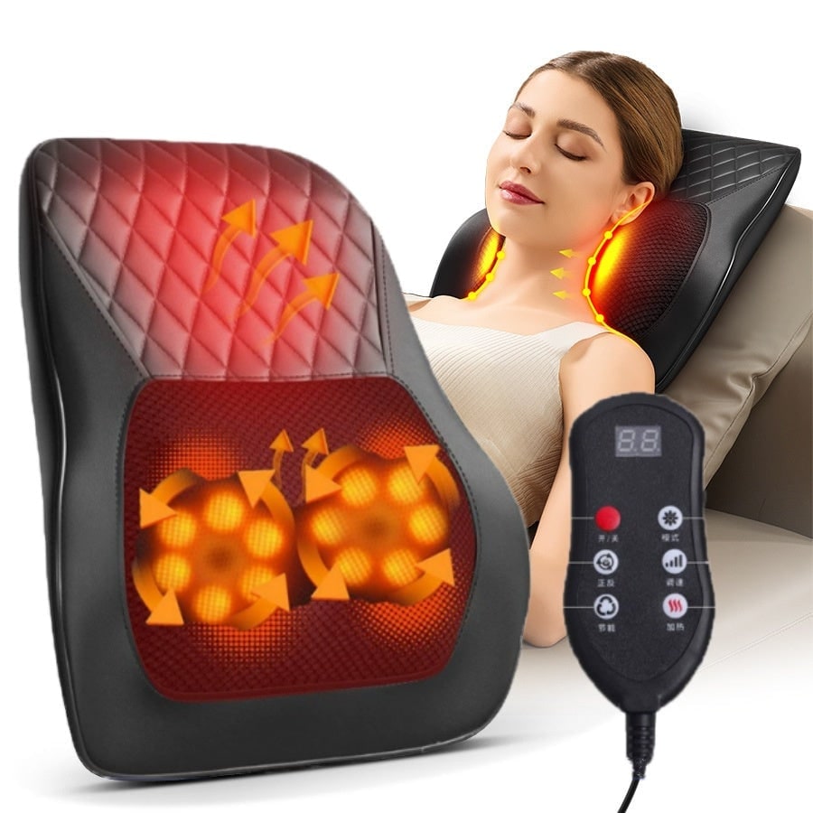 Neck Massage Pillow with Shiatsu Heat and Shoulder Massager Remote Control - Image 5