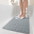 Non-Slip Bath Mat with Suction Cups and Basketweave Texture for Bathtub - Image 1