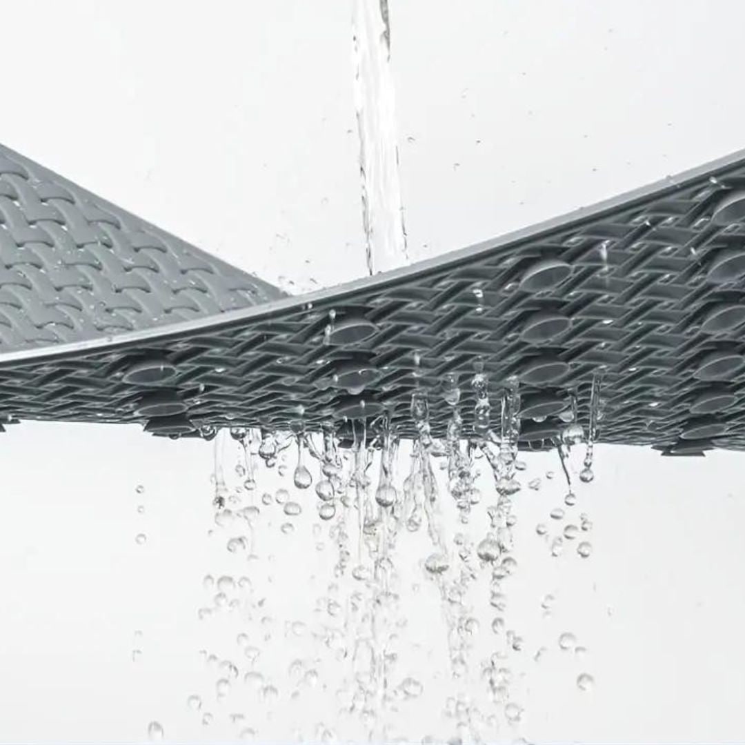Non-Slip Bath Mat with Suction Cups and Basketweave Texture for Bathtub - Image 2