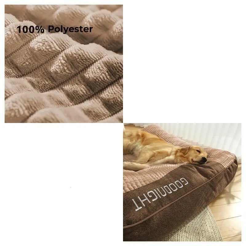 Orthopedic Dog Bed with Plush Bolster, Headrest and Washable Cover for Large Dogs - Image 5