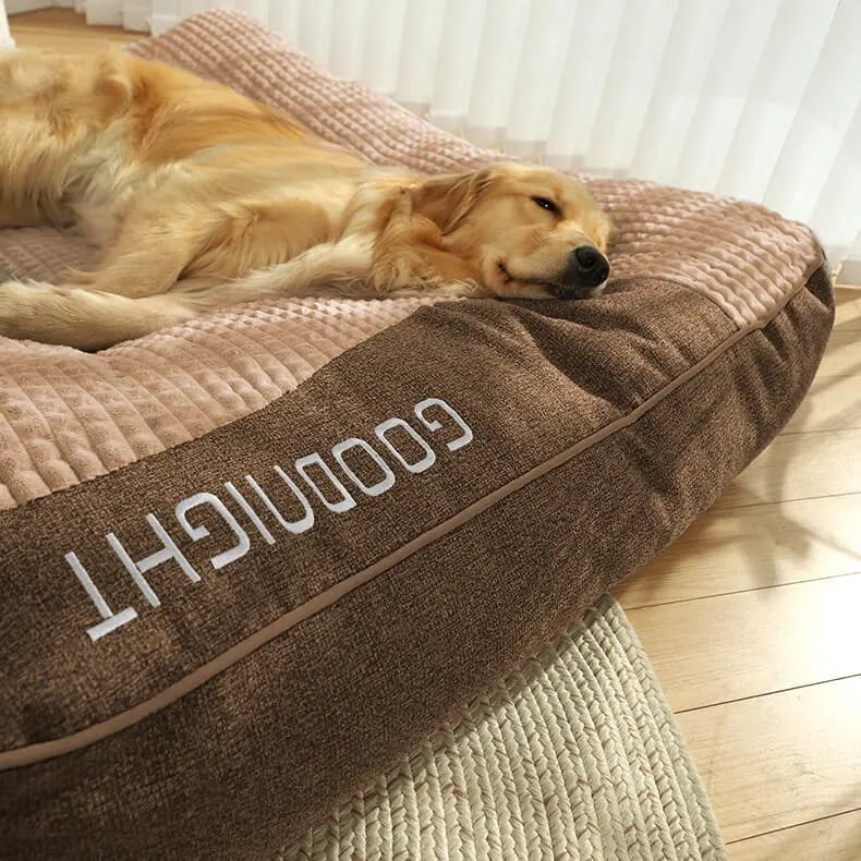 Orthopedic Dog Bed with Plush Bolster, Headrest and Washable Cover for Large Dogs - Image 6