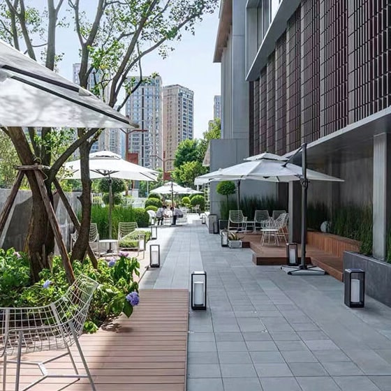 Outdoor Floor Lamp Modern Design with Rectangular Frame for Patio and Garden Lighting - Image 14