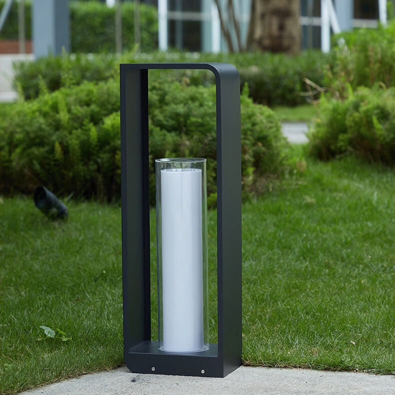 Outdoor Floor Lamp Modern Design with Rectangular Frame for Patio and Garden Lighting - Image 16