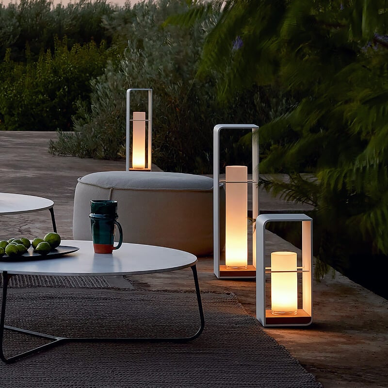 Outdoor Floor Lamp Modern Design with Rectangular Frame for Patio and Garden Lighting - Image 19
