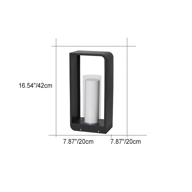 Outdoor Floor Lamp Modern Design with Rectangular Frame for Patio and Garden Lighting - Image 7
