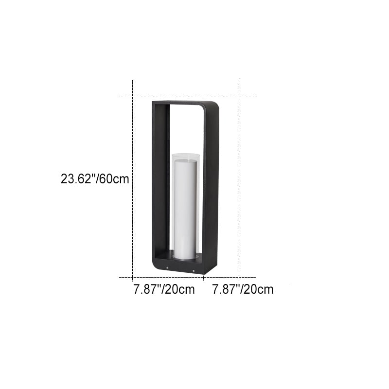Outdoor Floor Lamp Modern Design with Rectangular Frame for Patio and Garden Lighting - Image 8