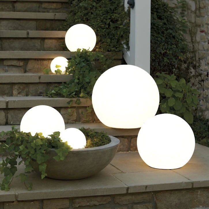 Outdoor Globe Lights Cordless Frosted Portable with Warm White LED and Weather Resistant Design - Image 2