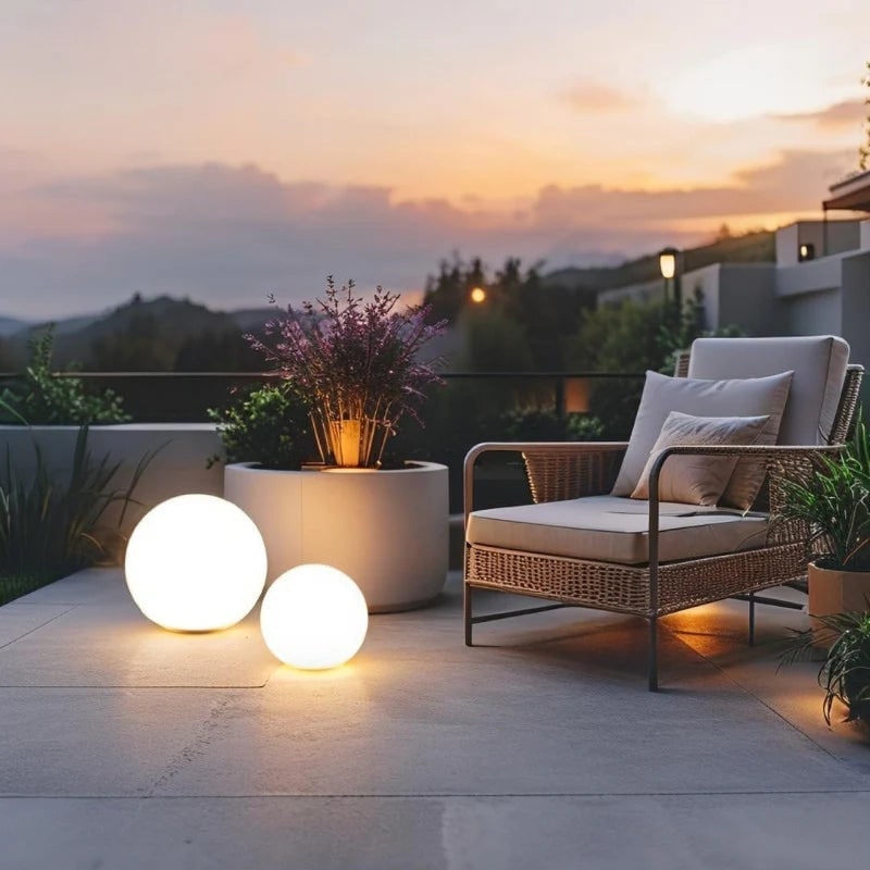Outdoor Globe Lights Cordless Frosted Portable with Warm White LED and Weather Resistant Design - Image 3