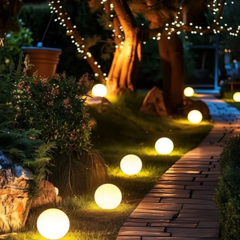 Outdoor Globe Lights Cordless Frosted Portable with Warm White LED and Weather Resistant Design - Image 5