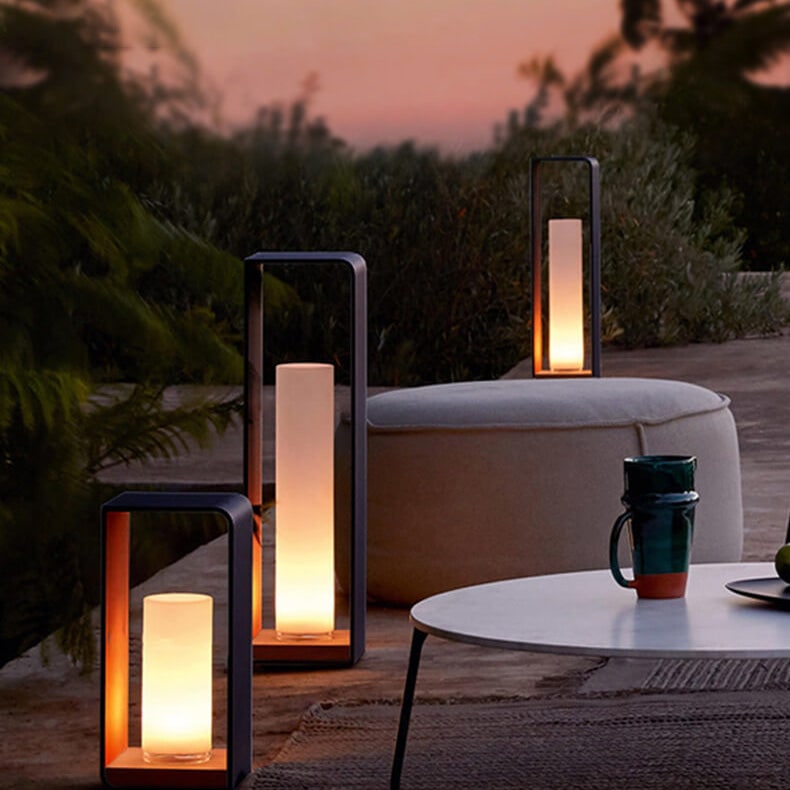 Outdoor Light with Modern Cylindrical Glass Diffuser for Patio and Garden - Image 21