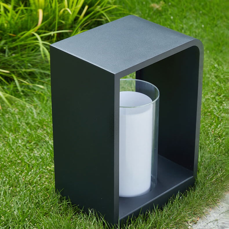 Outdoor Light with Modern Cylindrical Glass Diffuser for Patio and Garden - Image 9