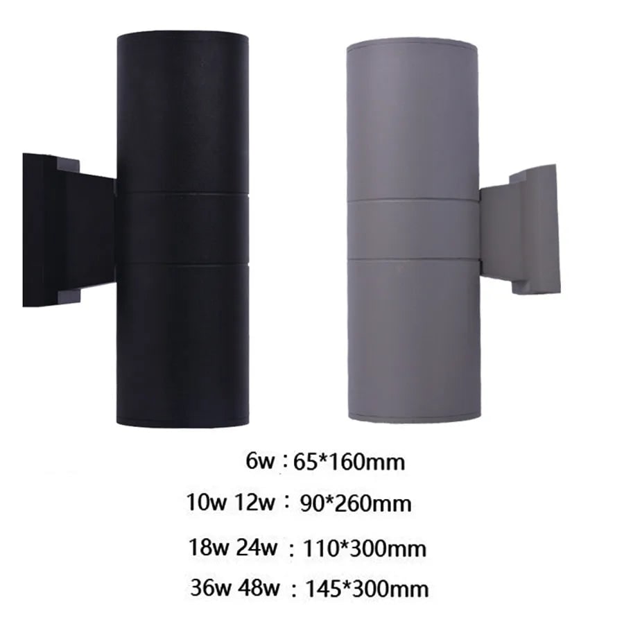 Outdoor Lighting Wall Sconce with Cylindrical LED and Dual-Directional Illumination - Image 7