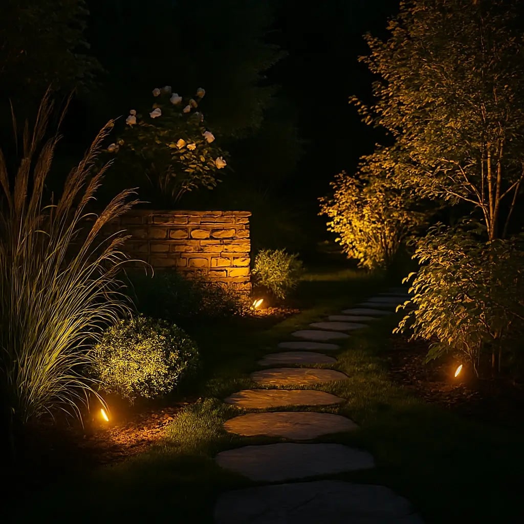 Outdoor Solar Lights with Ground Stakes and Adjustable Tilt for Garden Spotlighting - Image 2