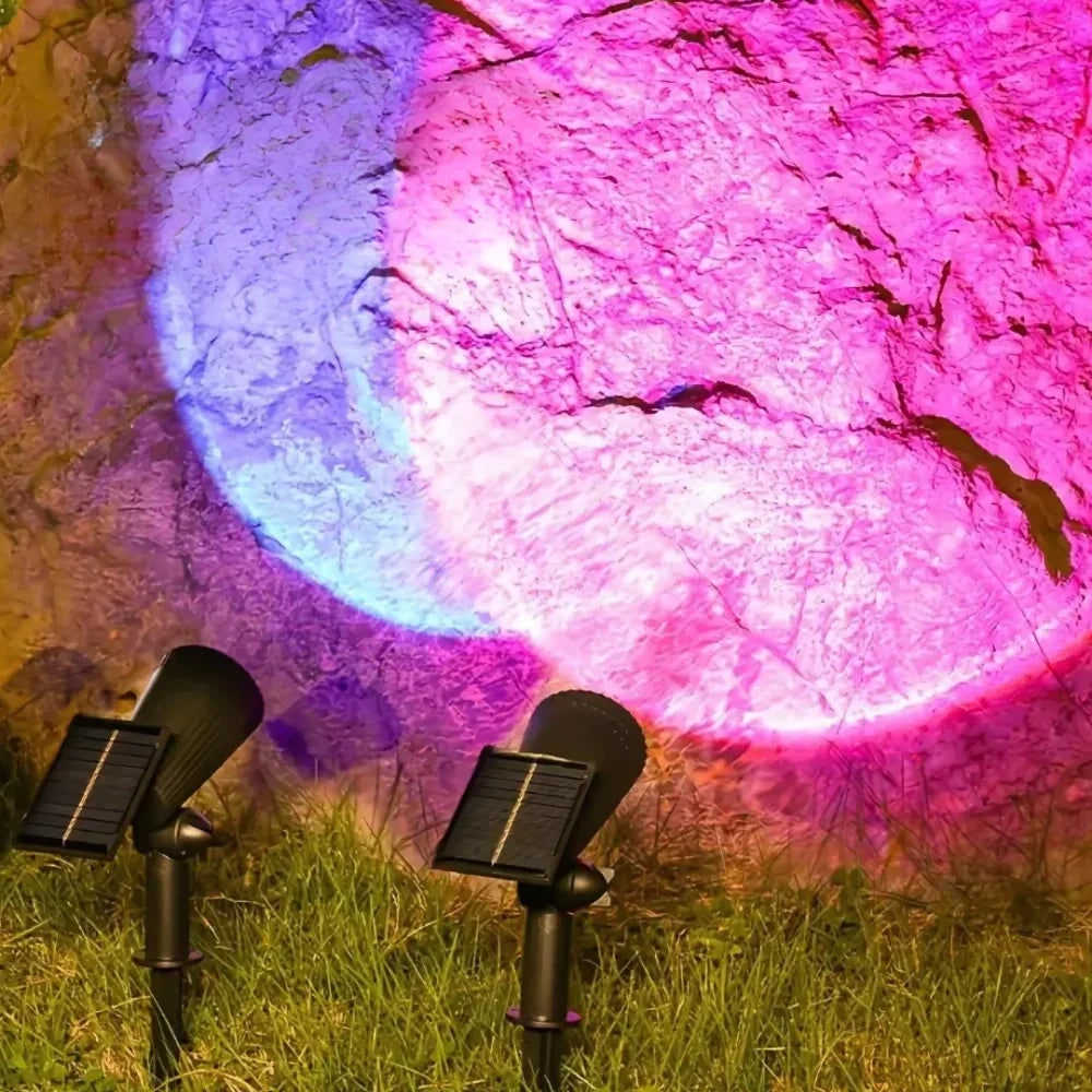 Outdoor Solar Lights with Ground Stakes and Adjustable Tilt for Garden Spotlighting - Image 9