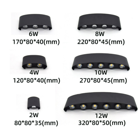Outdoor Wall Sconce LED Waterproof Slim Modern Up and Down Lighting - Image 9