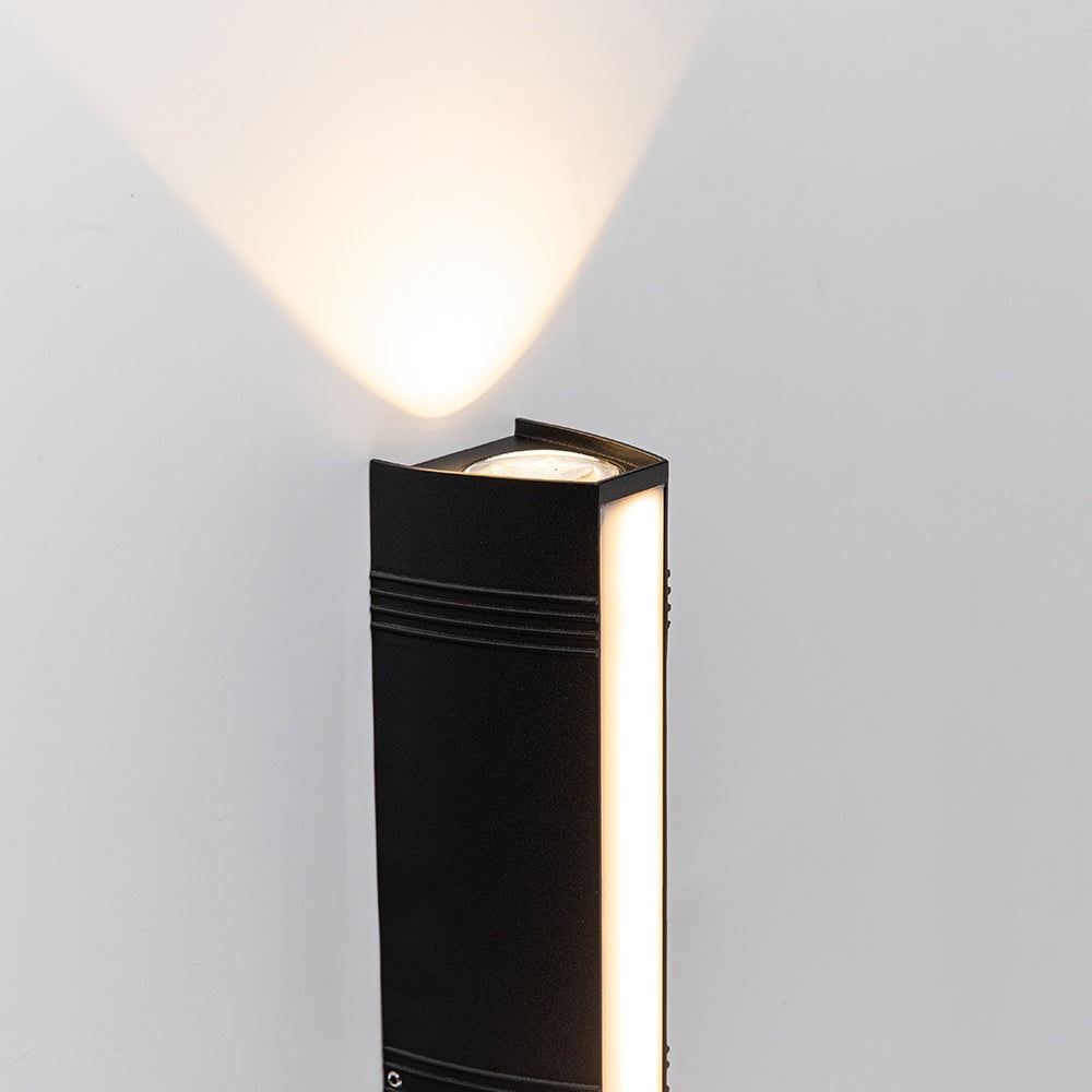 Outdoor Wall Sconce with LED Up and Down Lighting and Matte Black Metal Finish - Image 15