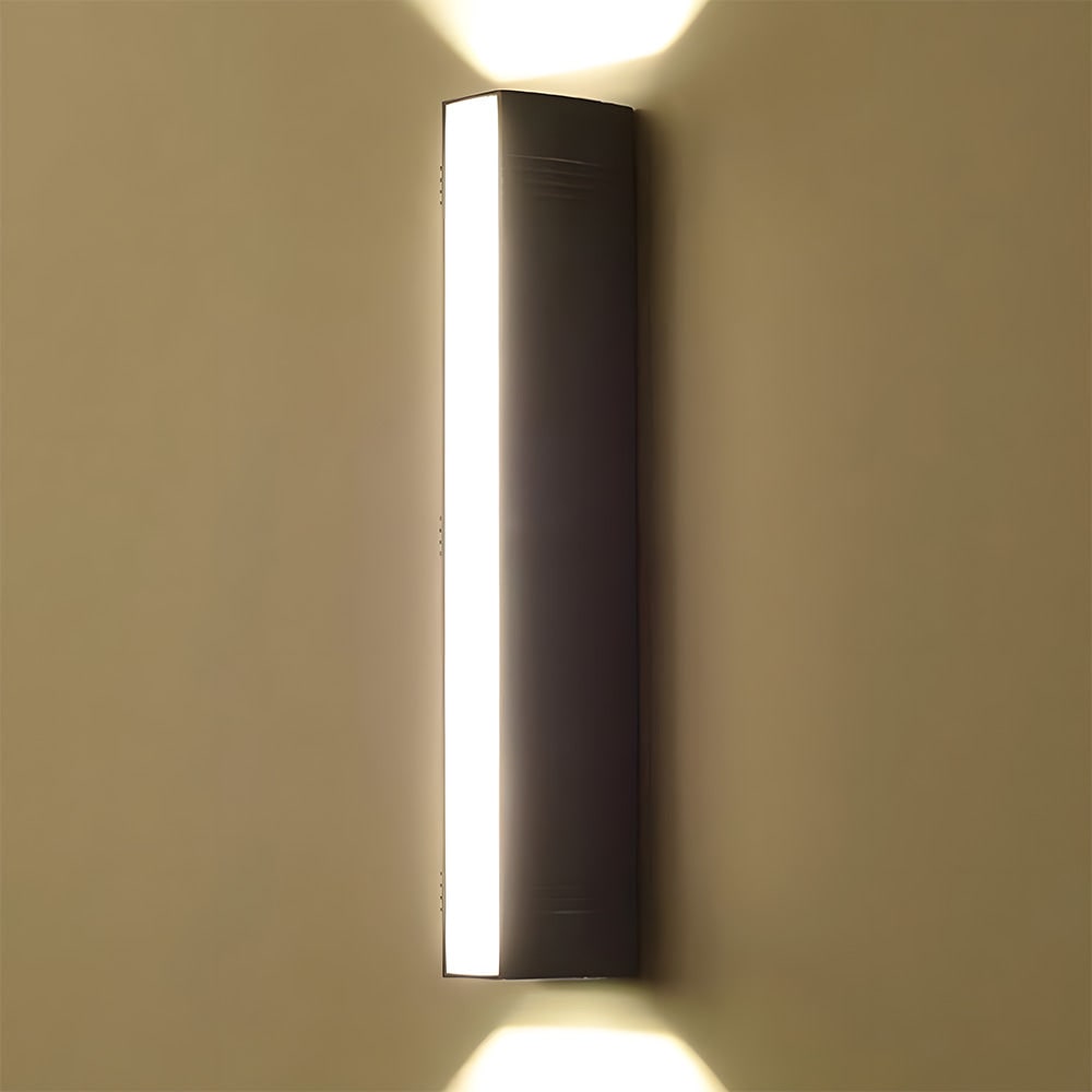 Outdoor Wall Sconce with LED Up and Down Lighting and Matte Black Metal Finish - Image 16