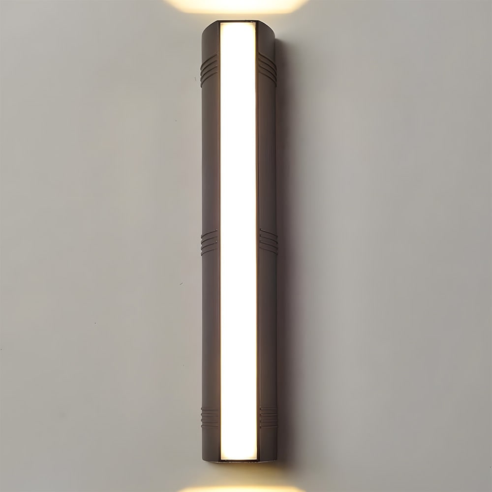 Outdoor Wall Sconce with LED Up and Down Lighting and Matte Black Metal Finish - Image 17
