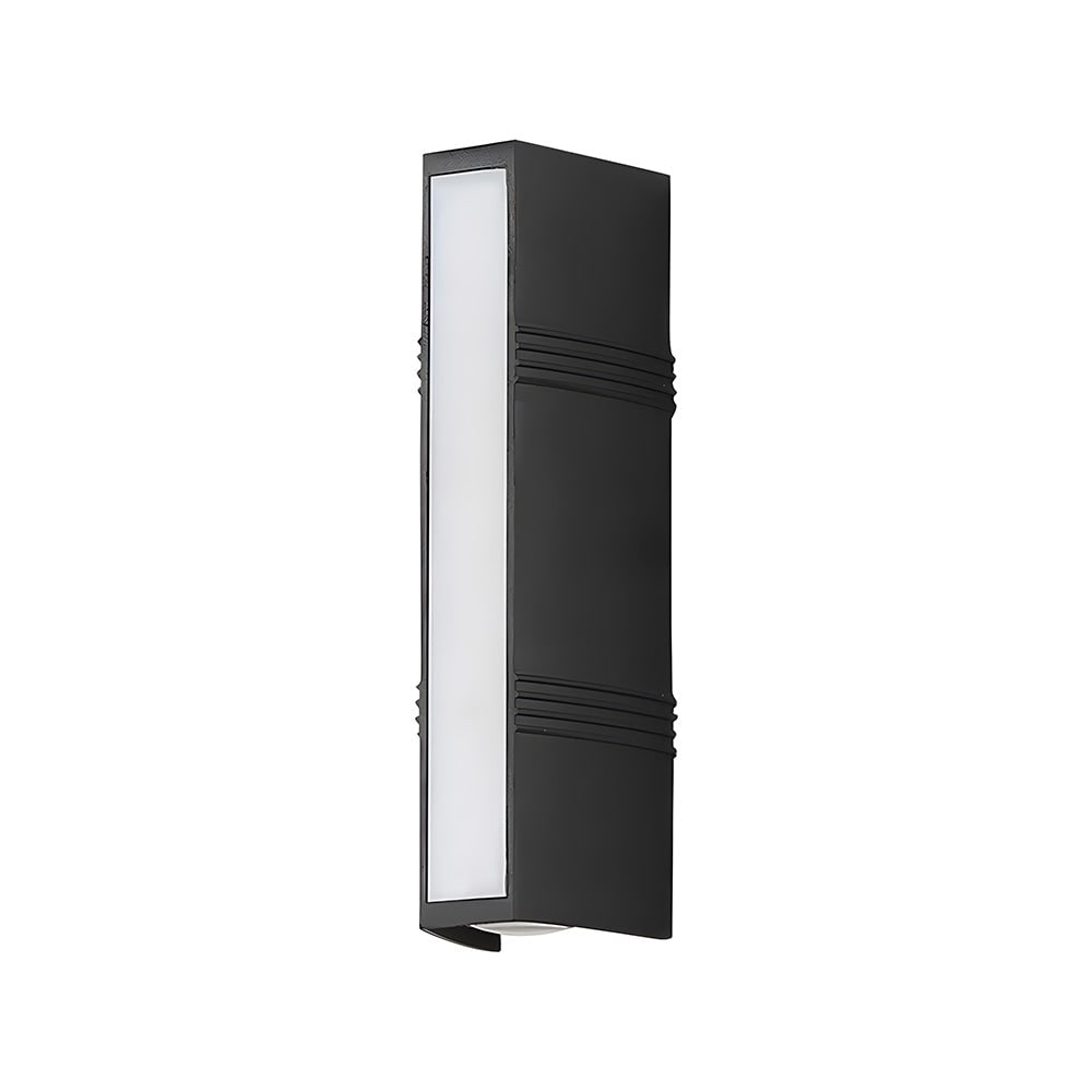 Outdoor Wall Sconce with LED Up and Down Lighting and Matte Black Metal Finish - Image 18