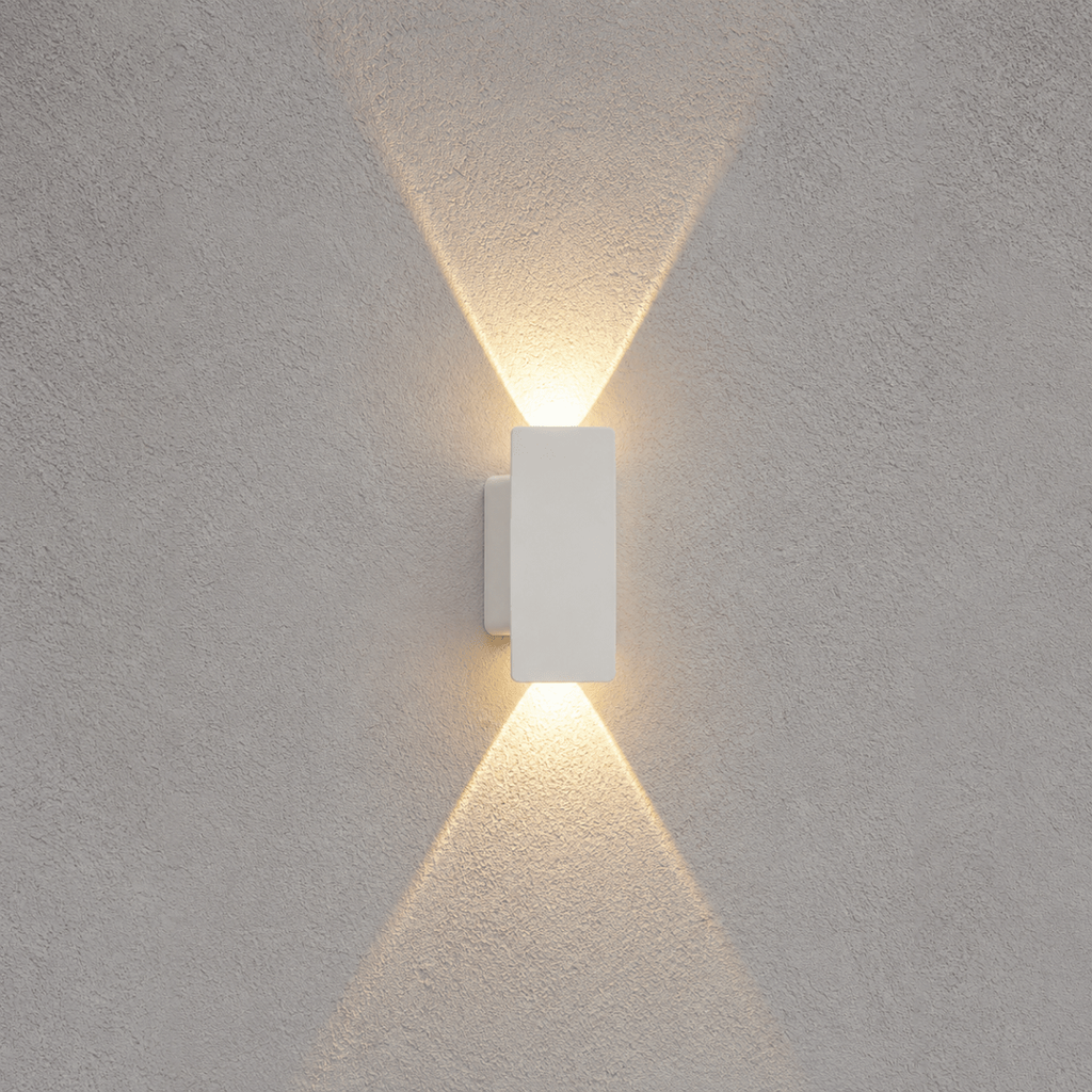 Outdoor Wall Sconce with LED Up and Down Lighting in Modern Rectangular Design - Image 6