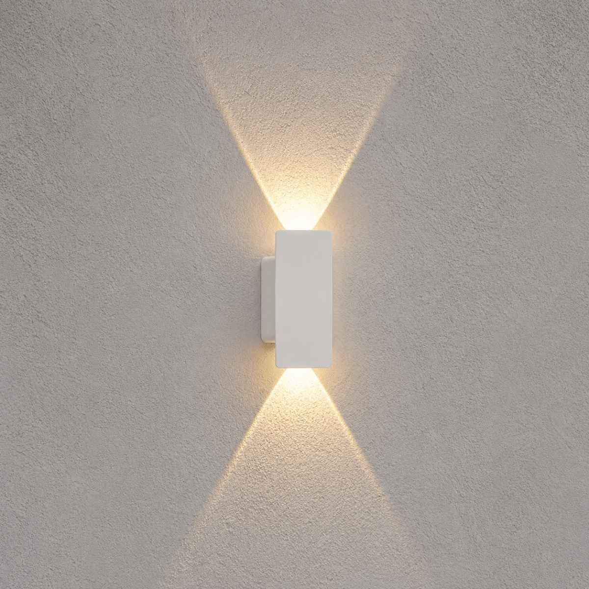 Outdoor Wall Sconce with LED Up and Down Lighting in Modern Rectangular Design - Image 6
