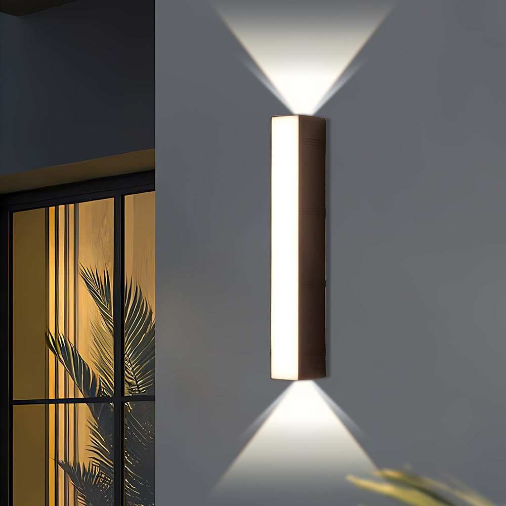Outdoor Wall Sconce with Up and Down LED Lighting Weather Resistant Modern - Image 7