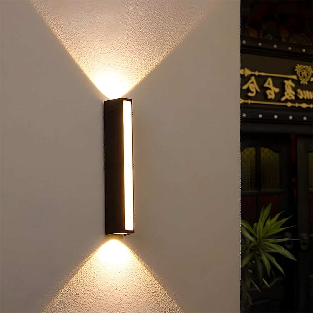 Outdoor Wall Sconce with Up and Down LED Lighting Weather Resistant Modern - Image 8