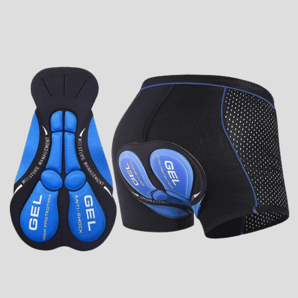 Padded Bike Shorts with Gel Cushion Mesh and Flatlock Stitching - Image 1