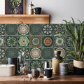 Peel and Stick Tile Backsplash Wall Art Decor Stickers Mandala and Geometric Patterns Pack of 24 - Image 3