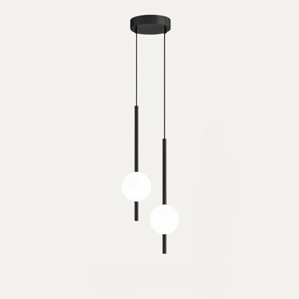 Pendant Light with Frosted Glass Globe and Adjustable Suspension Length - Image 17