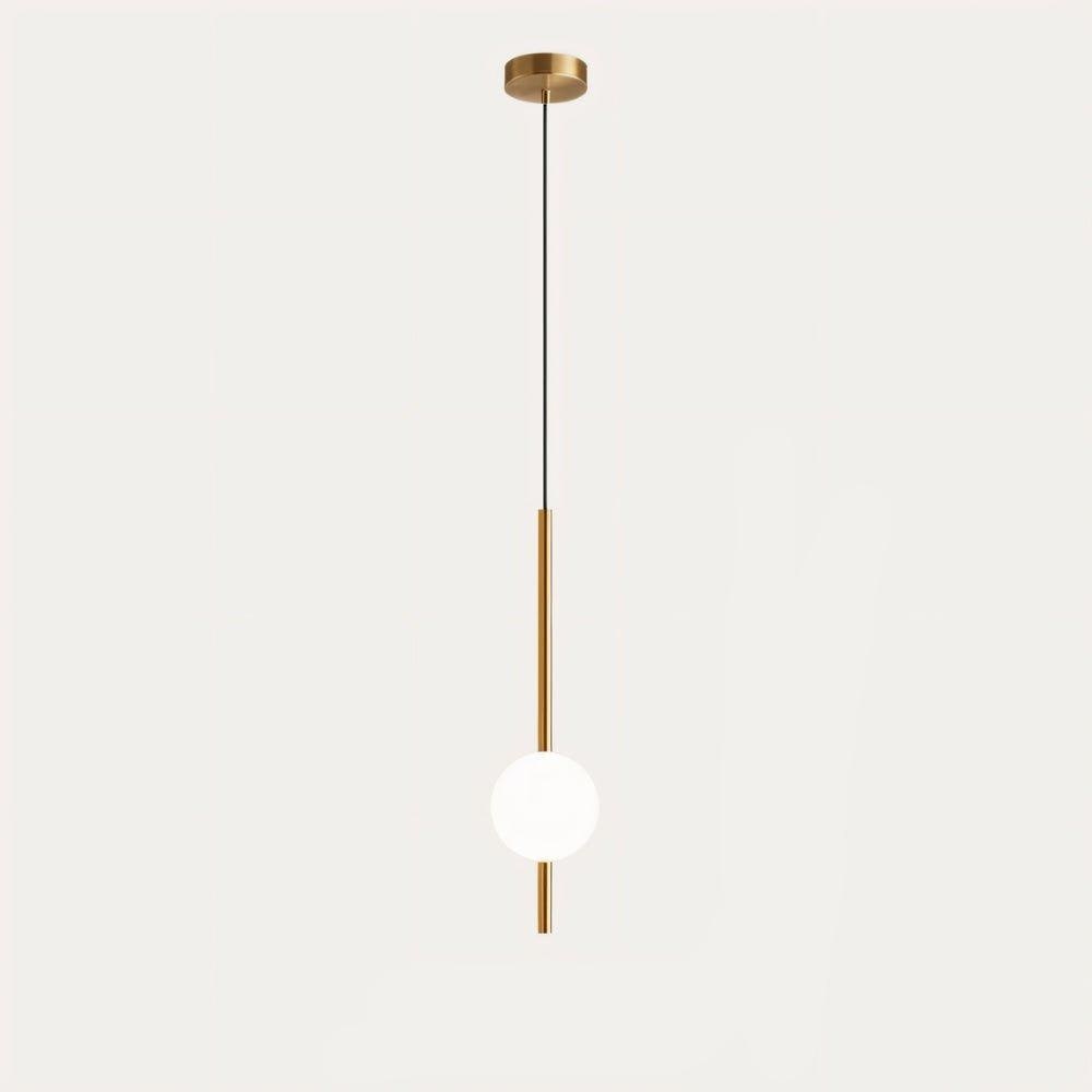 Pendant Light with Frosted Glass Globe and Adjustable Suspension Length - Image 18
