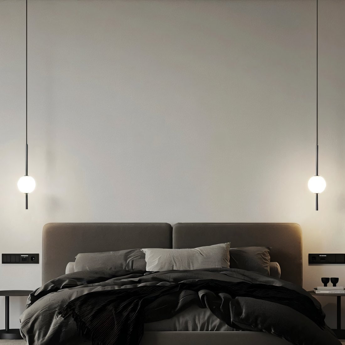 Pendant Light with Frosted Glass Globe and Adjustable Suspension Length - Image 5