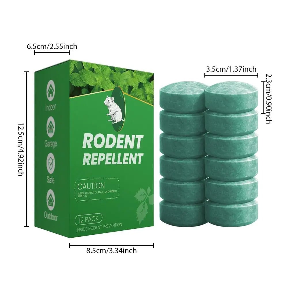 Peppermint Oil Mouse Repellent Tablets with Natural Rodent Deterrent 12-Pack - Image 7