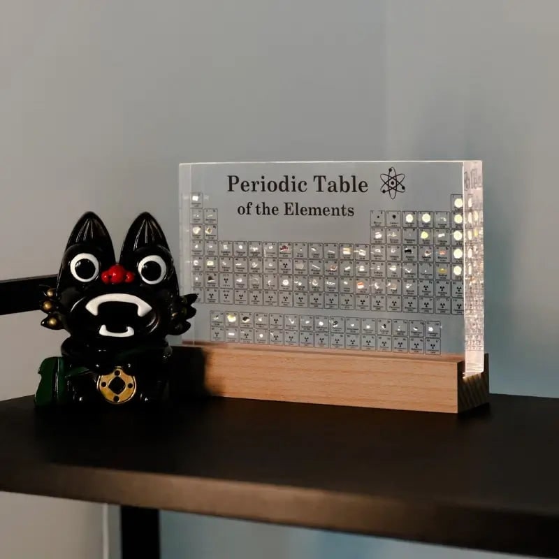 Periodic Table with Charges and Atomic Mass LED Display with Real Elements Acrylic Block - Image 16
