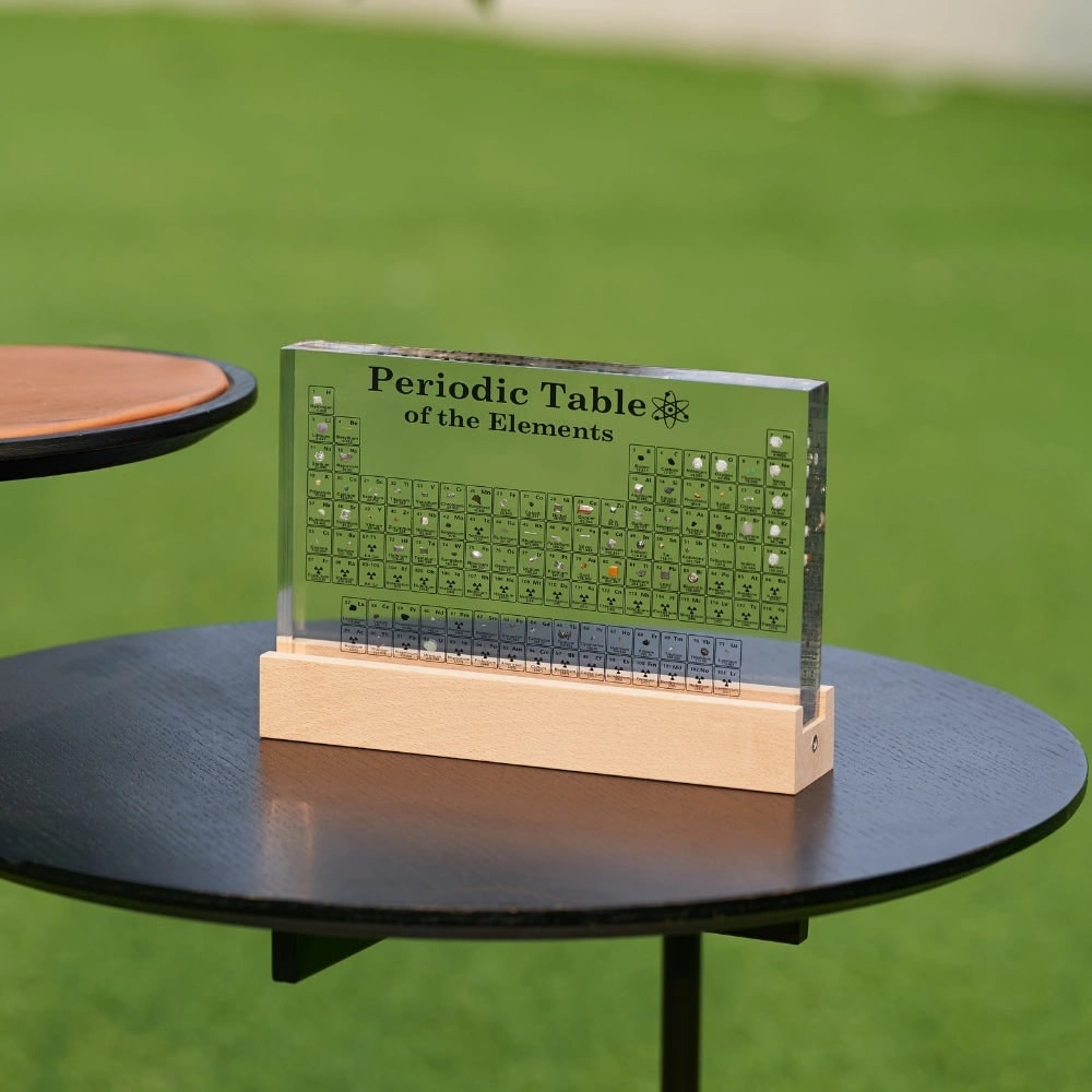 Periodic Table with Charges and Atomic Mass LED Display with Real Elements Acrylic Block - Image 7