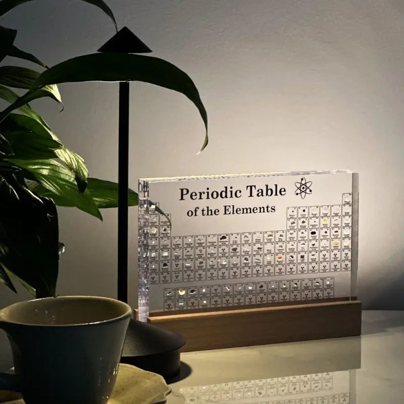 Periodic Table with Charges and Atomic Mass LED Display with Real Elements Acrylic Block - Image 8