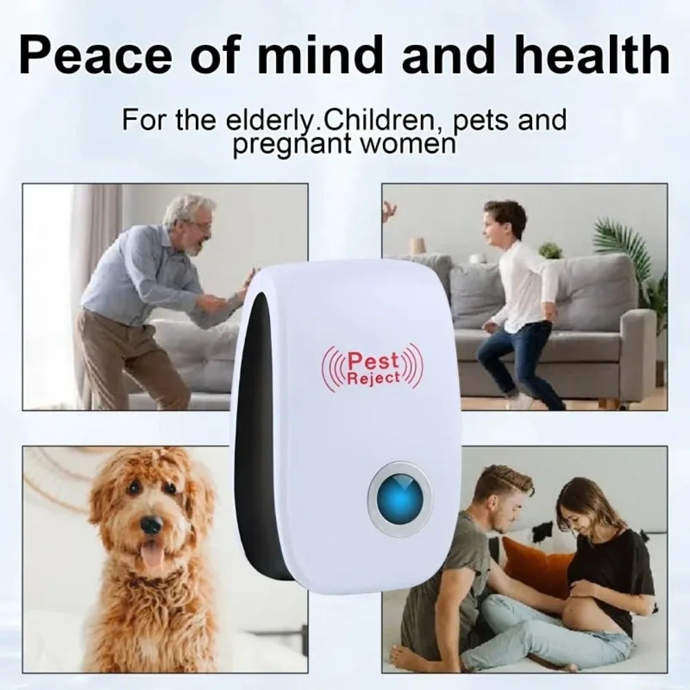 Pest Control Ultrasonic Rodent and Insect Repeller Plug-In Device with LED Indicator - Image 2