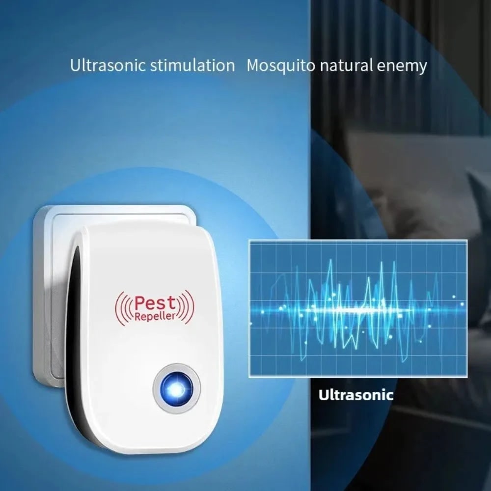 Pest Control Ultrasonic Rodent and Insect Repeller Plug-In Device with LED Indicator - Image 5