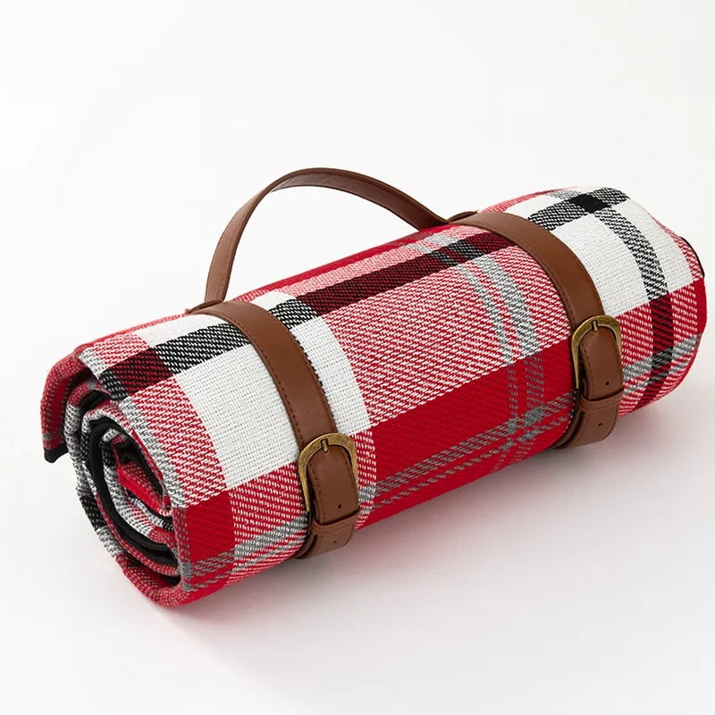 Picnic Blanket with Waterproof Backing Foldable Design and Carrying Strap - Image 4