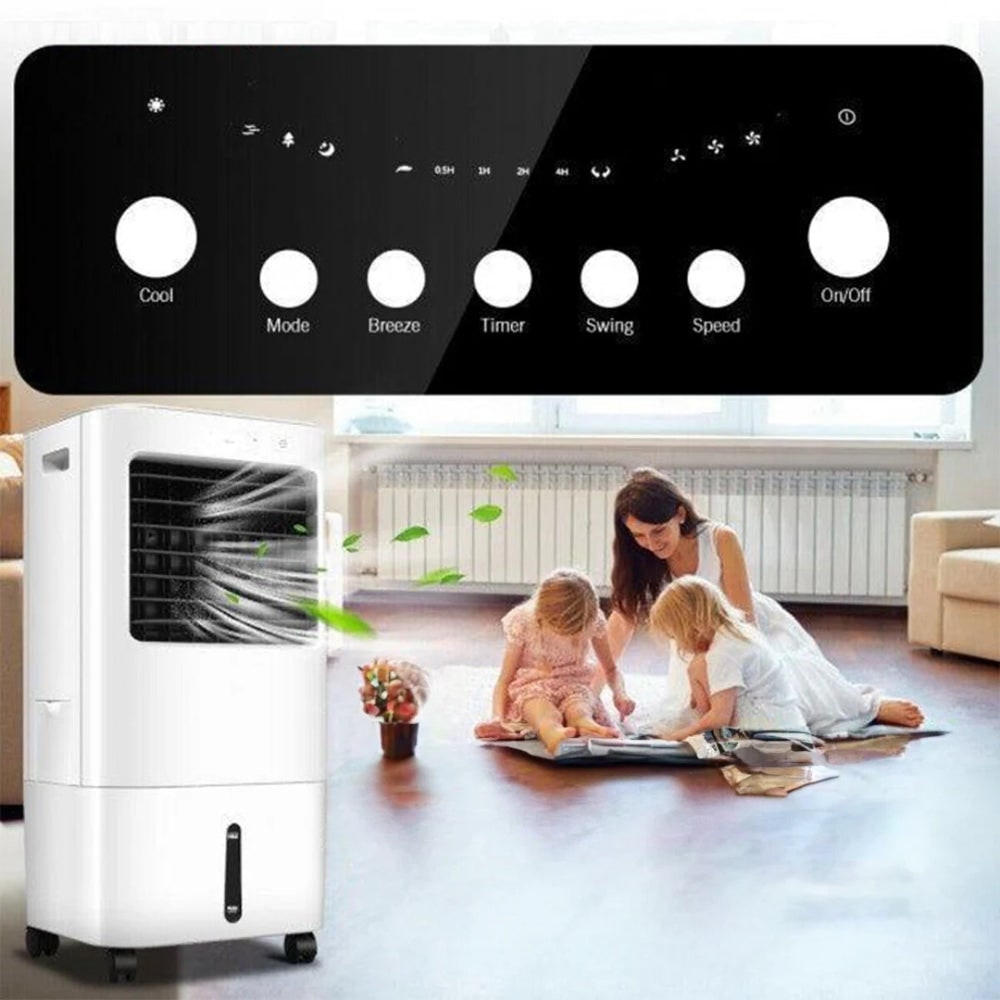 Portable Air Conditioner with Remote Control 6-Liter Water Tank and Cooling Pad - Image 7