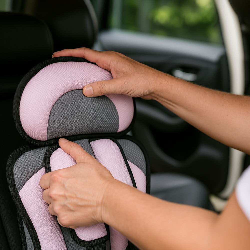 Portable Car Seat with 5-Point Safety Harness Padded Headrest and Adjustable Straps - Image 3
