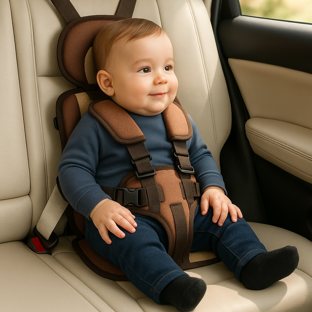 Portable Car Seat with Five-Point Harness Lightweight Travel Design and Padded Headrest - Image 7