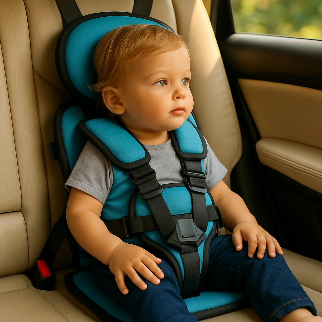 Portable Car Seat with Five-Point Harness Lightweight Travel Design and Padded Headrest - Image 9